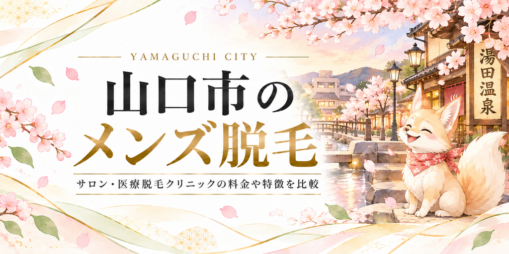 山口市の風景とメンズ脱毛情報を紹介するイメージ画像